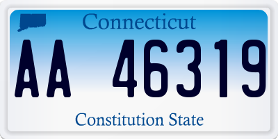 CT license plate AA46319