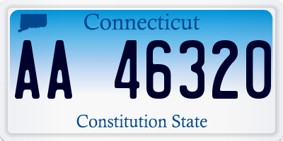 CT license plate AA46320