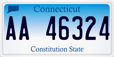 CT license plate AA46324