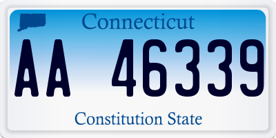 CT license plate AA46339