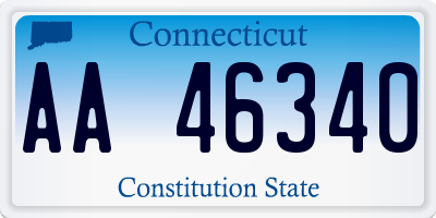 CT license plate AA46340