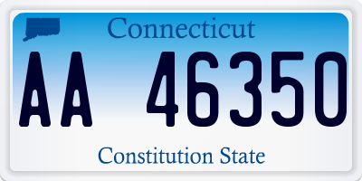 CT license plate AA46350