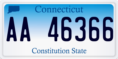 CT license plate AA46366