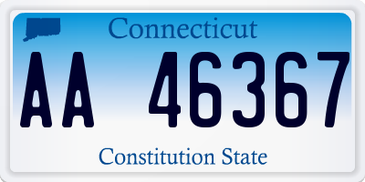 CT license plate AA46367