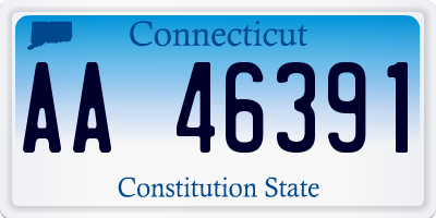 CT license plate AA46391