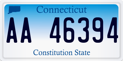 CT license plate AA46394