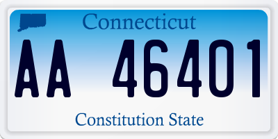 CT license plate AA46401