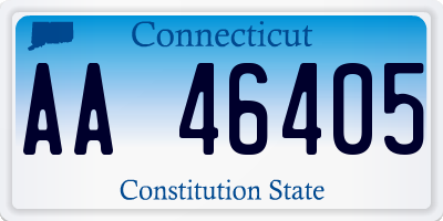 CT license plate AA46405