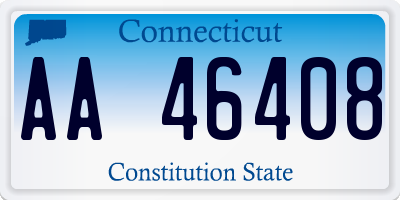 CT license plate AA46408