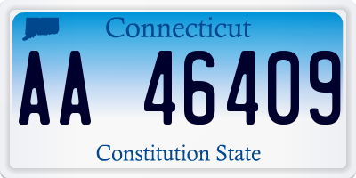 CT license plate AA46409