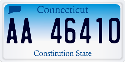 CT license plate AA46410