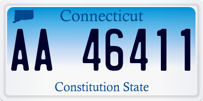 CT license plate AA46411