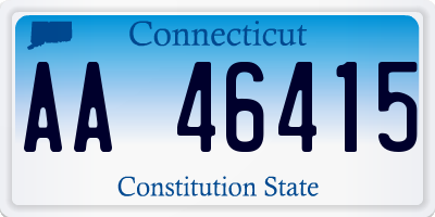 CT license plate AA46415