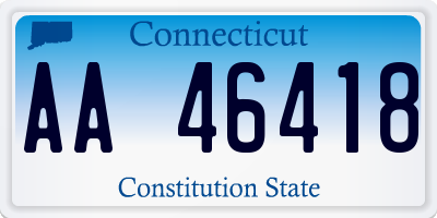 CT license plate AA46418