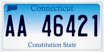 CT license plate AA46421