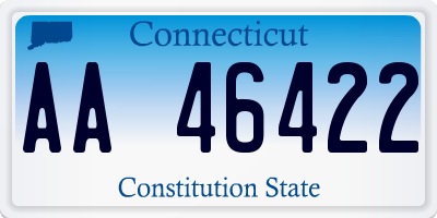 CT license plate AA46422