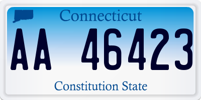 CT license plate AA46423