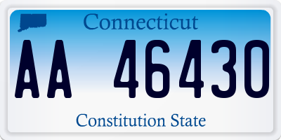 CT license plate AA46430