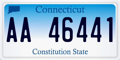 CT license plate AA46441