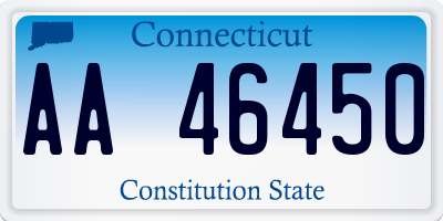 CT license plate AA46450