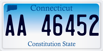 CT license plate AA46452
