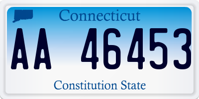 CT license plate AA46453