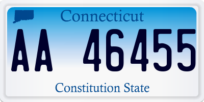 CT license plate AA46455
