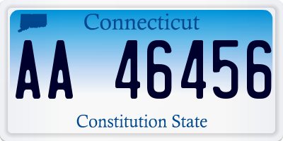 CT license plate AA46456