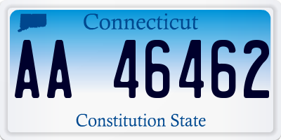 CT license plate AA46462