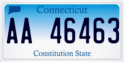 CT license plate AA46463