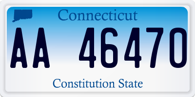 CT license plate AA46470