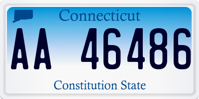 CT license plate AA46486