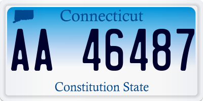 CT license plate AA46487