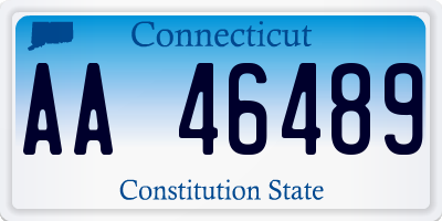 CT license plate AA46489