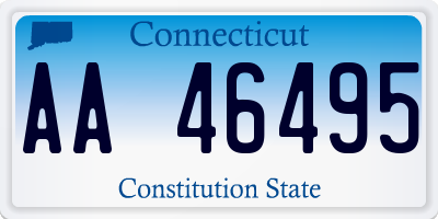 CT license plate AA46495