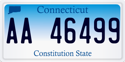 CT license plate AA46499