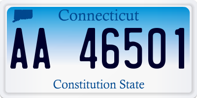 CT license plate AA46501