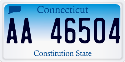 CT license plate AA46504