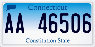 CT license plate AA46506