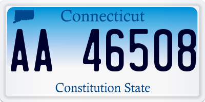 CT license plate AA46508