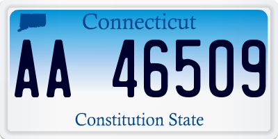 CT license plate AA46509