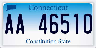 CT license plate AA46510