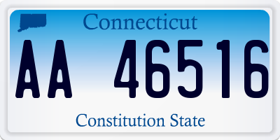 CT license plate AA46516