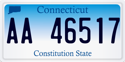 CT license plate AA46517