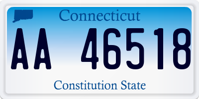 CT license plate AA46518