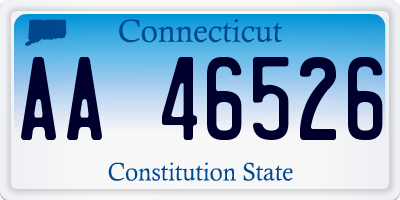 CT license plate AA46526