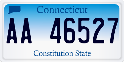 CT license plate AA46527