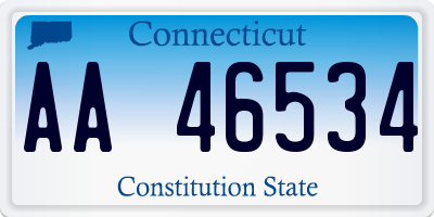 CT license plate AA46534