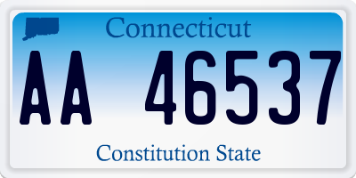 CT license plate AA46537