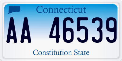 CT license plate AA46539